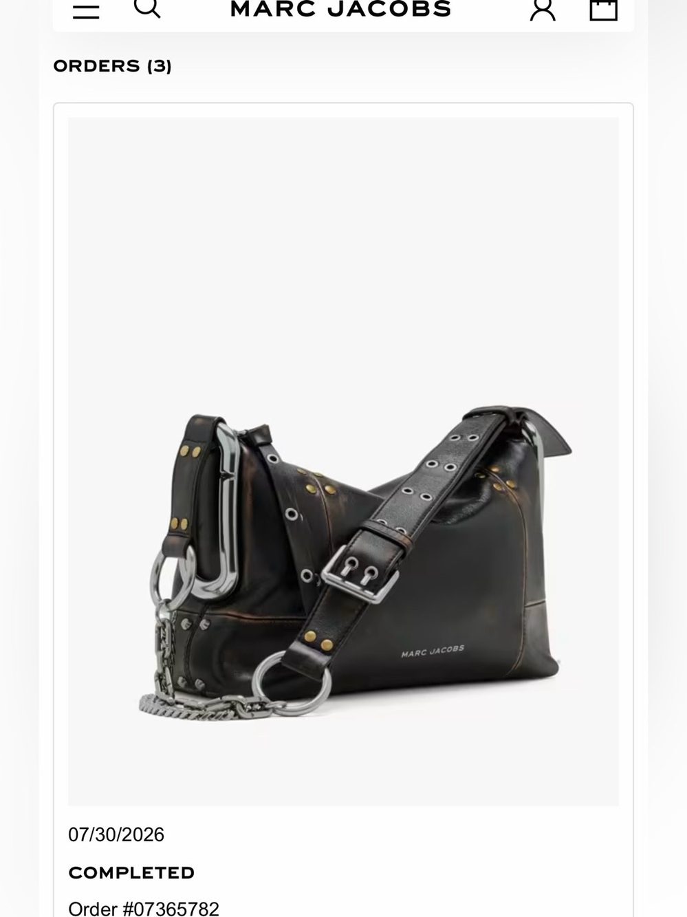 Marc Jacobs Scene bag in studded distressed leather